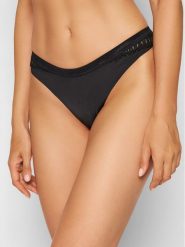 Triumph Stringi Aura Spotlight High 10207998 Czarny. Czarne stringi damskie Triumph, bez wzorów, z syntetyku. Za 59.99 zł.