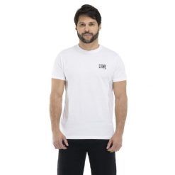 Męska koszulka z krótkim rękawem Leone 1947 Apparel. Białe buty sportowe męskie LEONE 1947 APPAREL, m, bez wzorów, bez kołnierzyka, bez ramiączek, na fitness i siłownię. Za 83.36 zł.