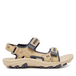 Sandały Merrell. Brązowe obuwie sportowe damskie Merrell, bez wzorów, trekkingowe. Za 279.99 zł.
