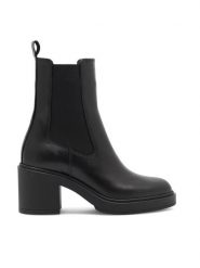 Gino Rossi Sztyblety C-FERGIE 2784440PE Czarny. Czarne botki damskie Gino Rossi, ze skóry, bez obcasa, na słupku, bez zapięcia. Za 349.99 zł.