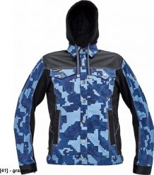 CERVA NEURUM CAMOUFLAGE kurtka z kapturem - męskia kurtka robocza, kaptur, 4 kieszenie, elastyczny materiał Trifibetex, nadruk moro, - granatowy 64. Niebieskie mokasyny męskie CERVA, z materiału. Za 232.67 zł.