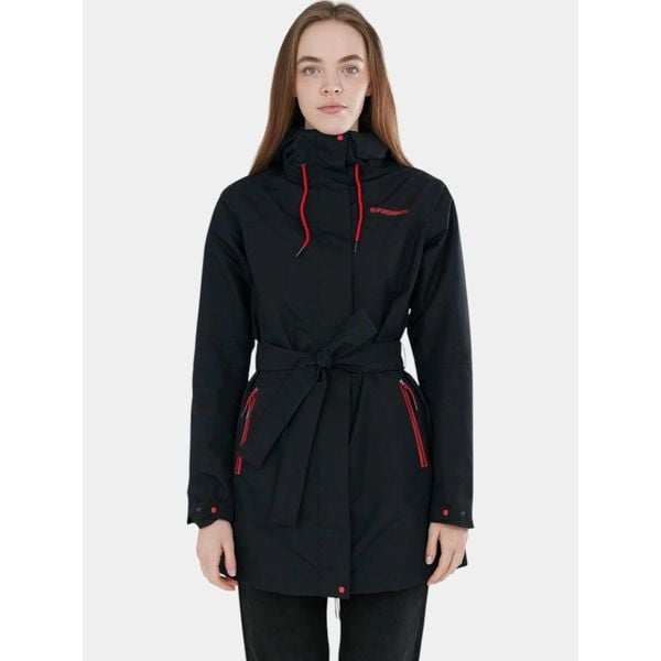 Płaszcz przeciwdeszczowy damski Fundango Regina II. Czerwone kurtki damskie Fundango, l, bez wzorów, bez kaptura, trekkingowe. Za 419.90 zł.