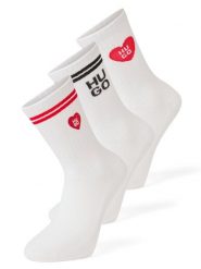 HUGO Skarpety w 3-paku - Love You Kobiety biały, 35-38. Białe skarpety damskie Hugo, bez wzorów. Za 139.95 zł.