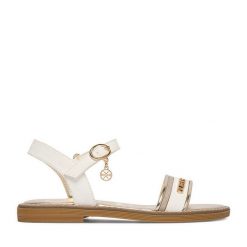 Sandały Guess. Białe sandały dziewczęce Guess, bez zapięcia. Za 179.99 zł.