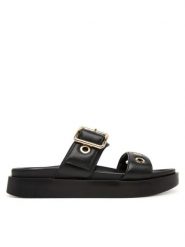 Inuikii Klapki Tilda Buckle 1004.003.0631 Czarny. Czarne klapki damskie Inuikii, bez wzorów, ze skóry, bez obcasa. Za 899.99 zł.