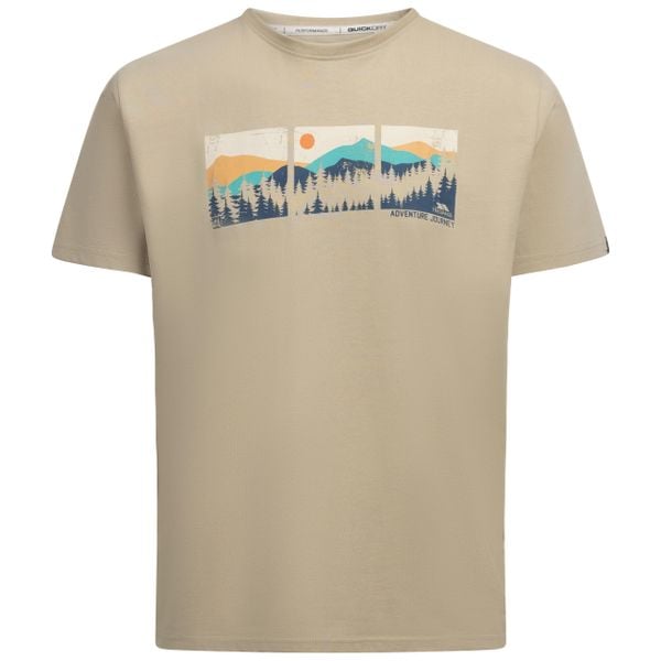 T-shirt Trespass Benny. Brązowe t-shirty męskie Trespass, na lato, m, bez wzorów, z bawełny, klasyczne, bez kołnierzyka. Za 92.30 zł.