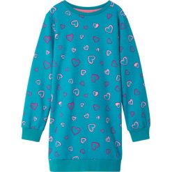 Sukienka dziewczęca dresowa bonprix ciemnoturkusowy. Sukienki dla dziewczynek marki bonprix. Za 37.99 zł.
