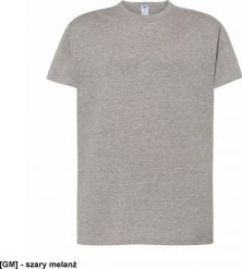 JHK TSRA170 - T-shirt męski z krótkim rękawem - szary melanż M. Szare t-shirty męskie JHK, m, bez wzorów, bez kołnierzyka. Za 14.59 zł.