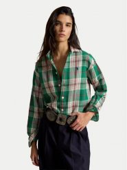 Polo Ralph Lauren Koszula 211971515503 Zielony Relaxed Fit. Zielone bluzki damskie Polo Ralph Lauren, l, bez wzorów, z bawełny, bez kołnierzyka, bez ramiączek. Za 989.99 zł.