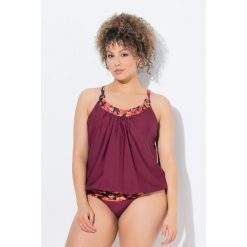 Damskie Tankini wzorzyste detale miękkie miseczki regulowane ramiączka. Czerwone bikini damskie Ulla Popken, plus size, bez wzorów, plus size. Za 279.99 zł.