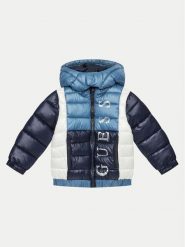 Guess Kurtka puchowa N4BL06 WEGY0 Kolorowy Regular Fit. Kurtki i płaszcze dla chłopców Guess, z aplikacjami, z puchu, bez kaptura. Za 299.99 zł.