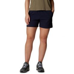 Damskie spodenki turystyczne Columbia Leslie Falls. Niebieskie szorty sportowe damskie Columbia, m, bez wzorów, z elastanu, sportowe, trekkingowe. W wyprzedaży za 132.00 zł.