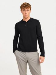 Jack & Jones Polo William 12259650 Czarny Regular Fit. Czarne koszulki polo męskie Jack & Jones, m, bez wzorów, z wiskozy, bez ramiączek. Za 109.99 zł.