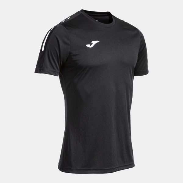 Koszulka Joma Olimpiada. Czarne koszulki sportowe męskie Joma, l, bez wzorów, z materiału, bez kołnierzyka, bez ramiączek, na fitness i siłownię. Za 158.00 zł.