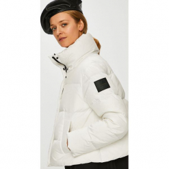 Calvin Klein - Kurtka puchowa. Szare kurtki damskie Calvin Klein, z materiału. Za 1,399.00 zł.