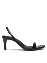 Calvin Klein Sandały Heel D'Orsay Sandal 70 - Brush L HW0HW02265 Czarny. Czarne sandały damskie Calvin Klein, bez wzorów, ze skóry, bez obcasa, na szpilce, bez zapięcia. Za 409.99 zł.