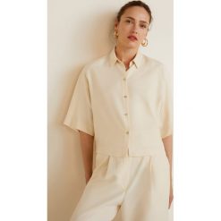 Mango - Koszula Ines. Szare koszule damskie Mango, z krótkim rękawem. Za 139.90 zł.