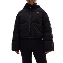 Kurtka ocieplana damska Ellesse Ksamil. Czarne kurtki damskie Ellesse, bez wzorów, bez kaptura. Za 359.99 zł.