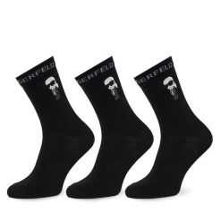 Skarpety długie KARL LAGERFELD. Czarne skarpety męskie KARL LAGERFELD, bez wzorów. Za 129.99 zł.