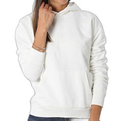 Damska bluza z kapturem Fila Bischkek. Białe bluzy damskie Fila, s, bez wzorów, z bawełny, z kapturem. Za 292.00 zł.