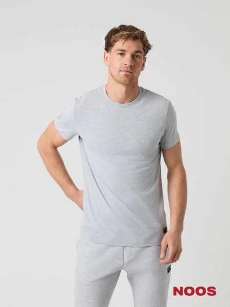 Bjorn_borg CENTRE T-SHIRT LIGHT GREY MELANGE. Szare t-shirty męskie Björn Borg, l, bez wzorów, bez kołnierzyka. Za 228.00 zł.