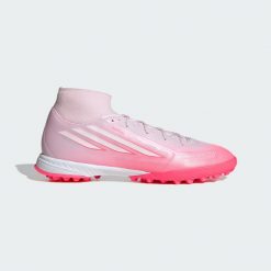 Damskie buty piłkarskie do kostki na murawę F50 SPARKFUSION LEAGUE. Białe obuwie sportowe damskie Adidas, bez wzorów, z gumy, do piłki nożnej. Za 419.00 zł.