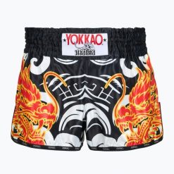 Spodenki treningowe męskie YOKKAO Dragon Muay Thai. Białe krótkie spodenki sportowe męskie YOKKAO, m, bez wzorów, z materiału, na fitness i siłownię. Za 289.99 zł.