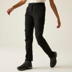 Damskie spodnie Melodic Pro z odpinanym zamkiem. Czarne spodnie sportowe damskie Dare 2b, bez wzorów, z materiału, trekkingowe. Za 549.99 zł.