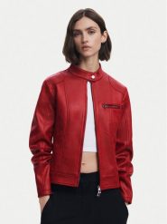 Desigual Kurtka skórzana 25SWEW46 Czerwony Regular Fit. Czerwone kurtki damskie Desigual, m, bez wzorów, z syntetyku, bez kaptura. Za 319.99 zł.