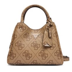 Torebka Guess. Brązowe torebki do ręki damskie Guess, z aplikacjami, bez dodatków. Za 699.99 zł.