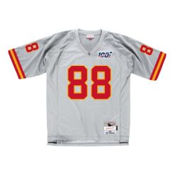 Koszulka Nfl Kansas City Chiefs Tony Gonzalez. Szare koszulki sportowe męskie Mitchell & Ness, bez wzorów, bez kołnierzyka, bez ramiączek, do piłki nożnej. Za 636.50 zł.