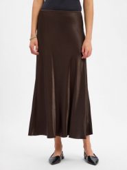 Msch Copenhagen spódnica midi - MSCHNicolette Ullas Kobiety brązowy, S. Brązowe spódnice damskie MSCH Copenhagen, s, bez wzorów, z satyny, eleganckie, midi, w kształcie A. Za 299.95 zł.