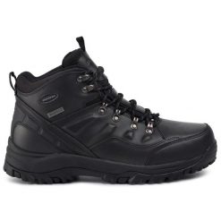 Buty trekkingowe męskie SKECHERS RELMENT TRAVEN skóra. Czarne trekkingi męskie Skechers. Za 351.00 zł.