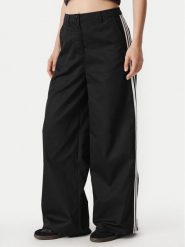 Adidas Spodnie materiałowe Tailored KS9370 Czarny Loose Fit. Czarne spodnie materiałowe damskie Adidas, bez wzorów, z bawełny. Za 349.99 zł.