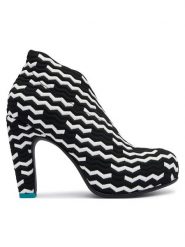 United Nude Botki Fold HI II 10870569129 Czarny. Czarne botki damskie United Nude, z materiału, bez obcasa, na słupku, bez zapięcia. Za 1,169.00 zł.