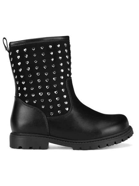 Nelli Blu Botki CS1575-05 Czarny. Czarne botki dziewczęce Nelli Blu, z materiału, bez zapięcia. Za 149.99 zł.