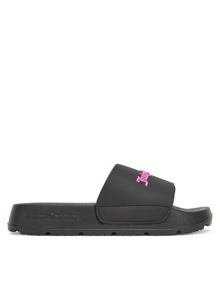 Juicy Couture Klapki PJC2 Czarny. Czarne klapki damskie Juicy Couture, bez wzorów, z syntetyku, bez obcasa. Za 99.99 zł.