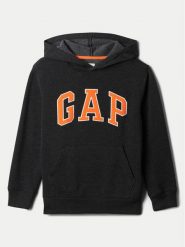 Gap Bluza 516663-07 Czarny Regular Fit. Czarne bluzy dla chłopców GAP, bez wzorów, z bawełny, bez ramiączek, bez kaptura. Za 99.99 zł.