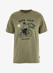 Koszulka z nadrukiem Fjallraven Hoja Ivag T-shirt. Zielone t-shirty męskie Fjällräven, na lato, m, bez wzorów, z bawełny, eleganckie, bez kołnierzyka. Za 259.99 zł.