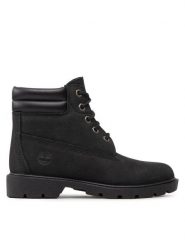 Timberland Trapery 6 In Basic TB0A2M9Q0011 Czarny. Czarne buty zimowe chłopięce Timberland, bez wzorów, z nubiku, bez zapięcia. Za 419.99 zł.