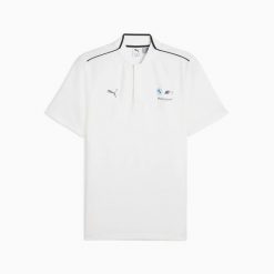 Koszulka polo męska Puma BMW MMS 2 biała 63062802 r M (48). Białe koszulki polo męskie Puma, l, bez wzorów, z materiału, bez kołnierzyka, bez ramiączek. Za 167.80 zł.