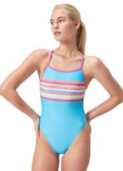 Strój Kąpielowy Speedo Digital Vback – Niebieski/Różowy – Rozmiar 26. Czerwone kostiumy jednoczęściowe damskie Speedo, bez wzorów, z materiału, klasyczne, na fitness i siłownię. Za 198.16 zł.