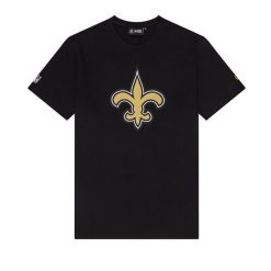 T-Shirt NFL New Orleans Saints New Era Logo Noir. Czarne t-shirty męskie New Era, m, bez wzorów, z bawełny, klasyczne, bez kołnierzyka. Za 126.50 zł.