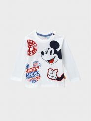 Original Marines Bluzka MICKEY MOUSE DCAV0617NM Biały Regular Fit. Białe t-shirty dla chłopców Original Marines, bez wzorów, z bawełny, bez ramiączek. Za 59.99 zł.