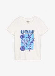T-shirt z czystej bawełny organicznej. Białe t-shirty damskie bonprix, bez wzorów, z bawełny, bez kołnierzyka. Za 64.99 zł.