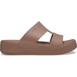 Getaway Platform Sandal dla kobiet. Brązowe klapki damskie Crocs, bez wzorów, sportowe, bez obcasa. W wyprzedaży za 101.23 zł.