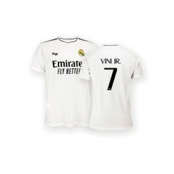Koszulka unisex kibica Realu Madryt 2024-25 premium, replika- Vini Jr.- 7. Białe koszulki sportowe męskie Real Madrid, xl, bez wzorów, bez kołnierzyka, bez ramiączek, do piłki nożnej. W wyprzedaży za 192.79 zł.