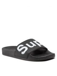 Superga Klapki 1908 Slides Polysoft Czarny. Czarne klapki damskie Superga, bez wzorów, ze skóry, bez obcasa. Za 89.99 zł.