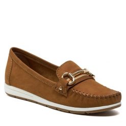 Mokasyny Marco Tozzi. Brązowe mokasyny damskie Marco Tozzi. Za 219.99 zł.