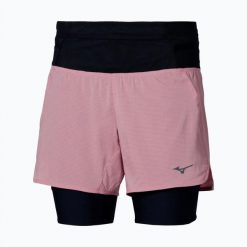 Spodenki do bieganie damskie Mizuno Trail Multipocket 2in1. Czerwone szorty sportowe damskie Mizuno, l, bez wzorów, z elastanu, sportowe, do biegania. Za 199.99 zł.